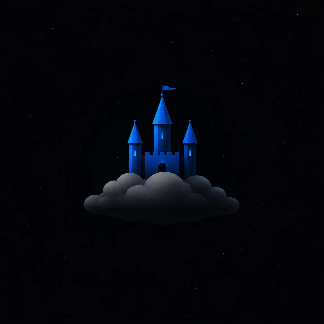 A castle made of cloud, floating high above the world.