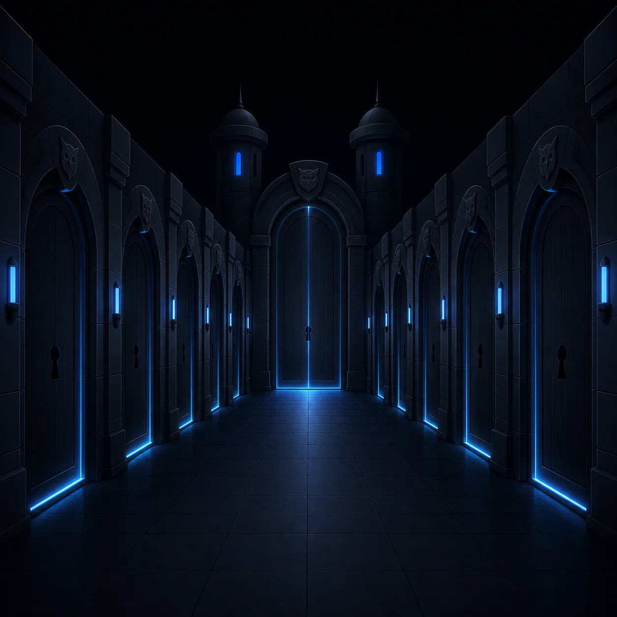 Inside the cloud castle: many rooms, each with its own door.